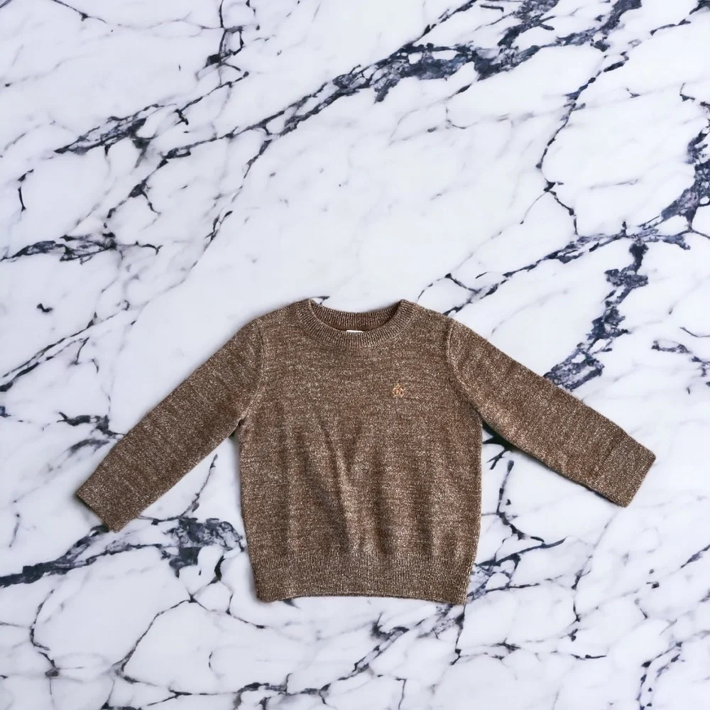 Gap NWT Baby Size 18-24 Months Budding Heather Brown Crewneck Sweater